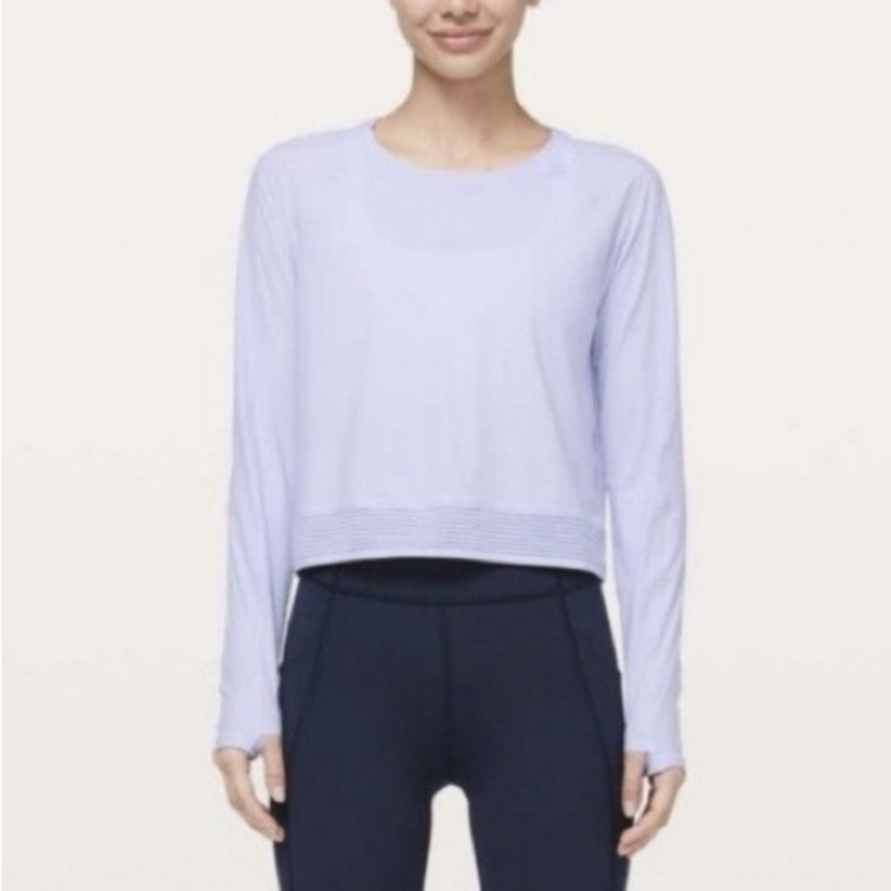 Lululemon Athletica Light Lavender Long Sleeve Top